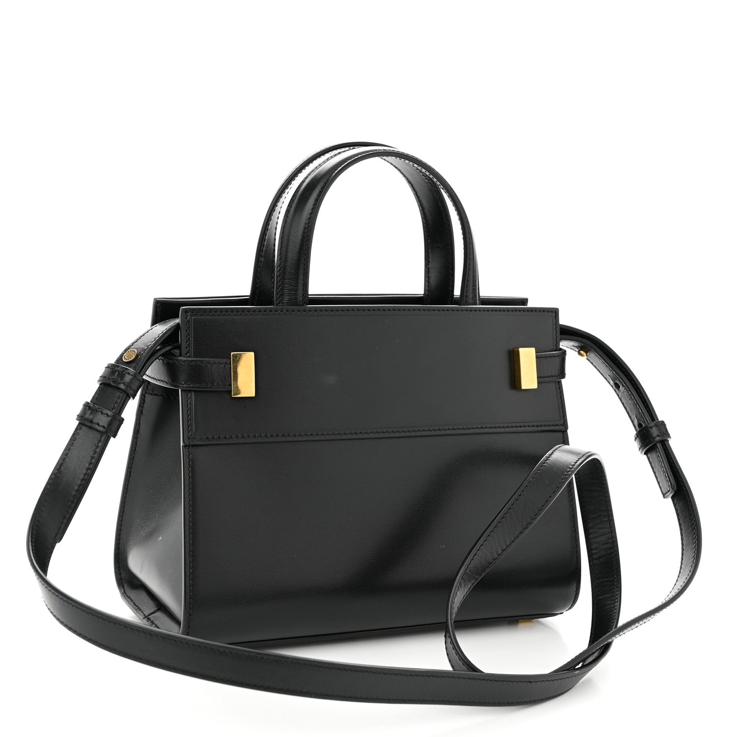 Saint Laurent Smooth Calfskin Manhattan Nano Shopper Tote Black 3 of 9