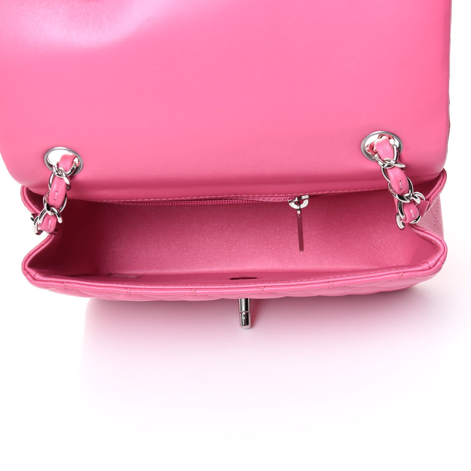 Chanel Lambskin Quilted Mini Rectangular Flap Pink 4 of 9