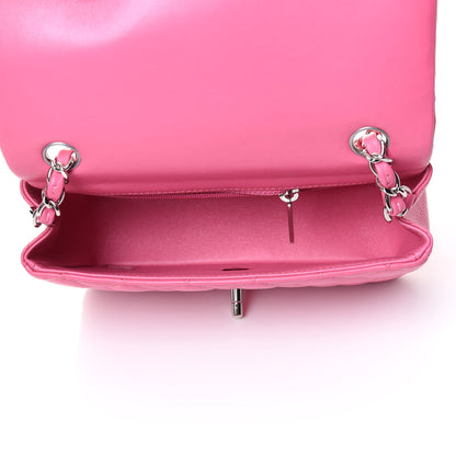 Chanel Lambskin Quilted Mini Rectangular Flap Pink 4 of 9