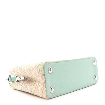 Louis Vuitton Tweed Taurillon Capucines BB Multicolor Light Blue 4 of 12