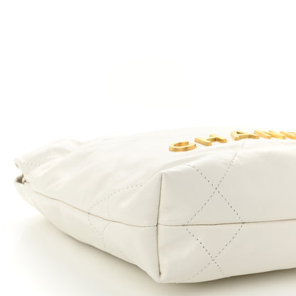 Chanel Shiny Calfskin Quilted Mini Chanel 22 White 9 of 10