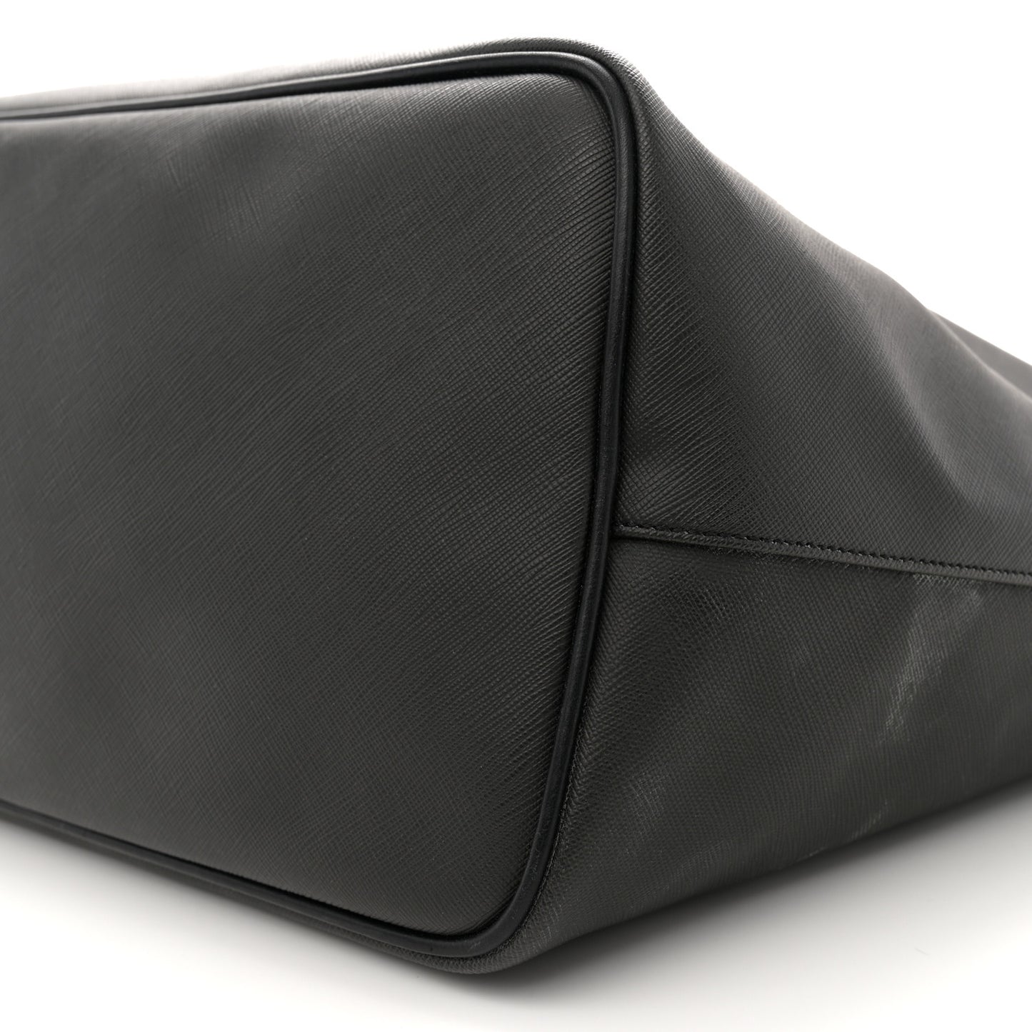 Textured Coated Canvas Bambi Print Large Antigona Tote Black