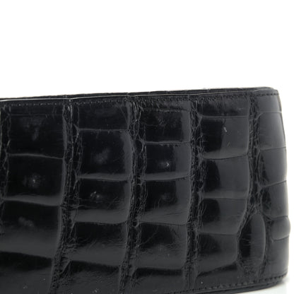 Chanel Shiny Crocodile Jumbo Single Flap Black 10 of 11