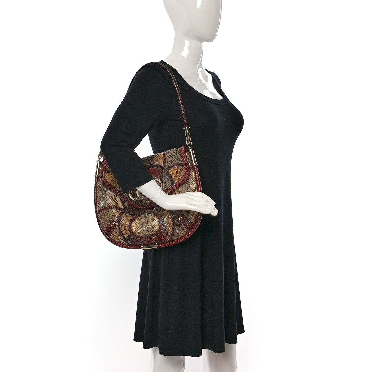 Gucci Exotic Patchwork Britt Medium Shoulder Bag 2 of 9