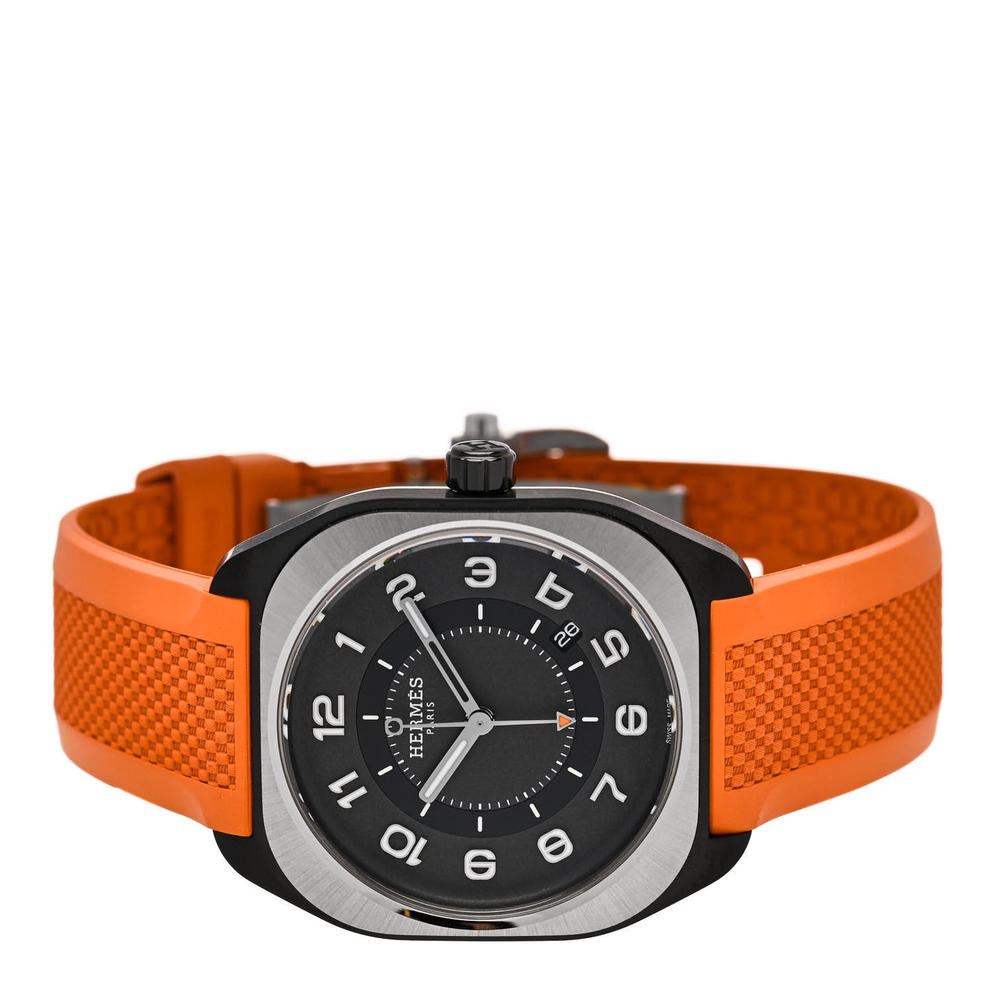 DLC Coated Titanium Rubber 39mm H08 Automatic Watch Orange