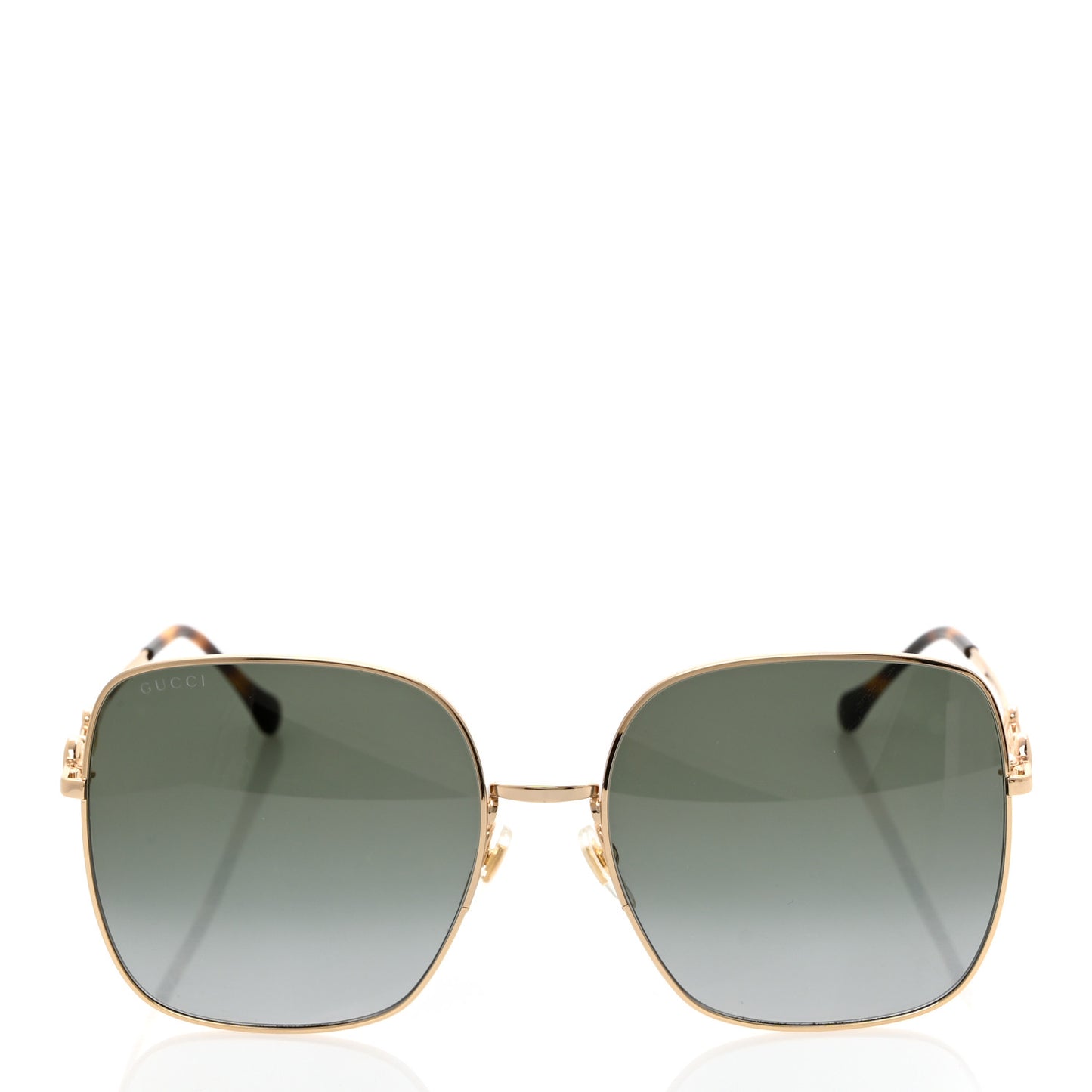 Metal Horsebit Square Sunglasses GG0879S Grey