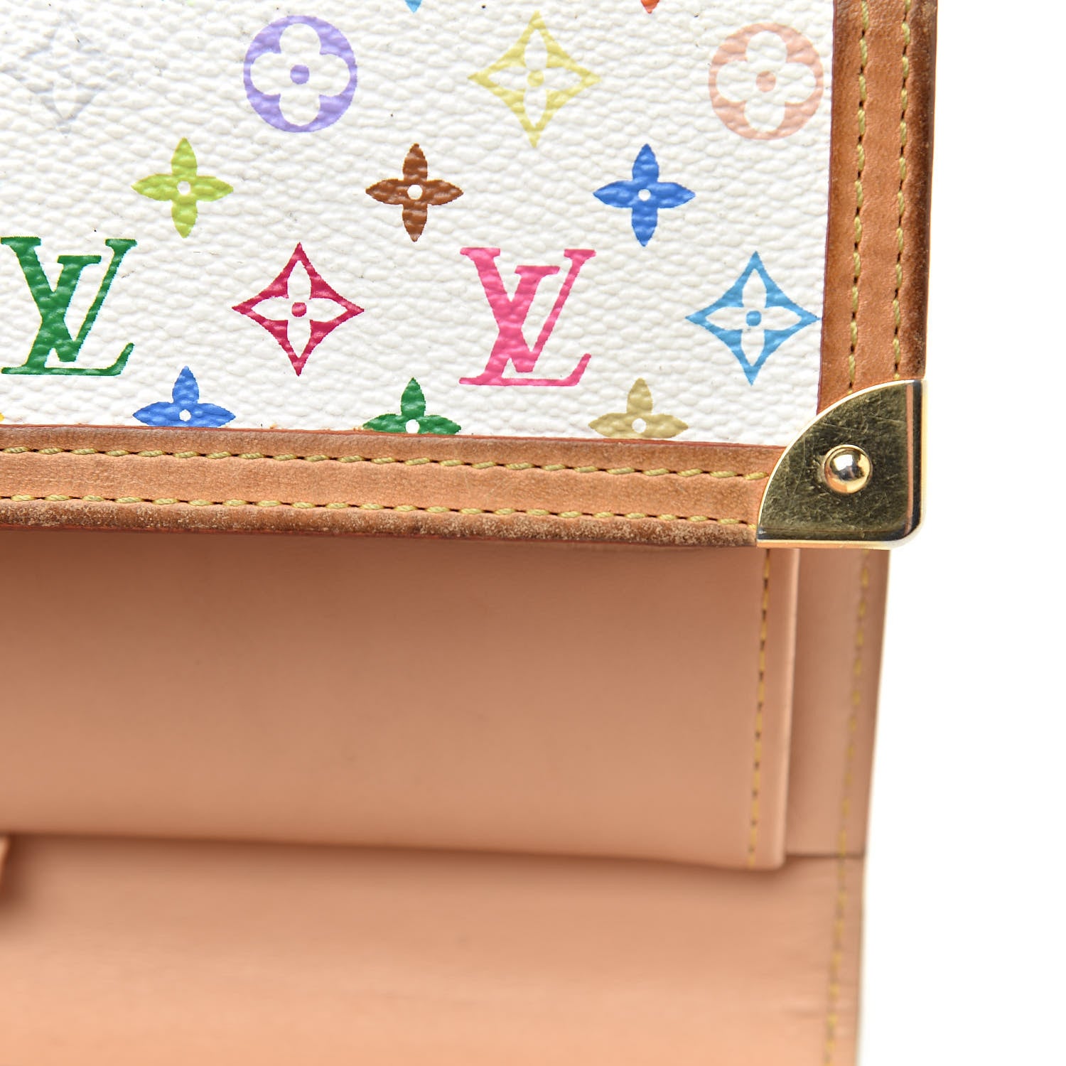 Louis Vuitton Monogram Multicolor Porte Tresor International Wallet White 8 of 17