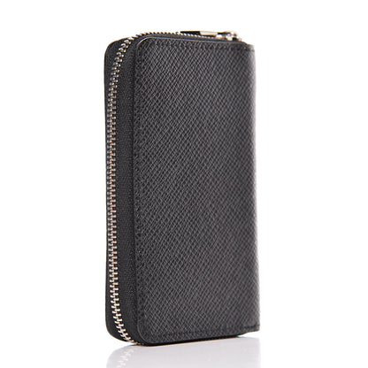 Louis Vuitton Taiga Zippy Coin Purse Vertical Black 3 of 7