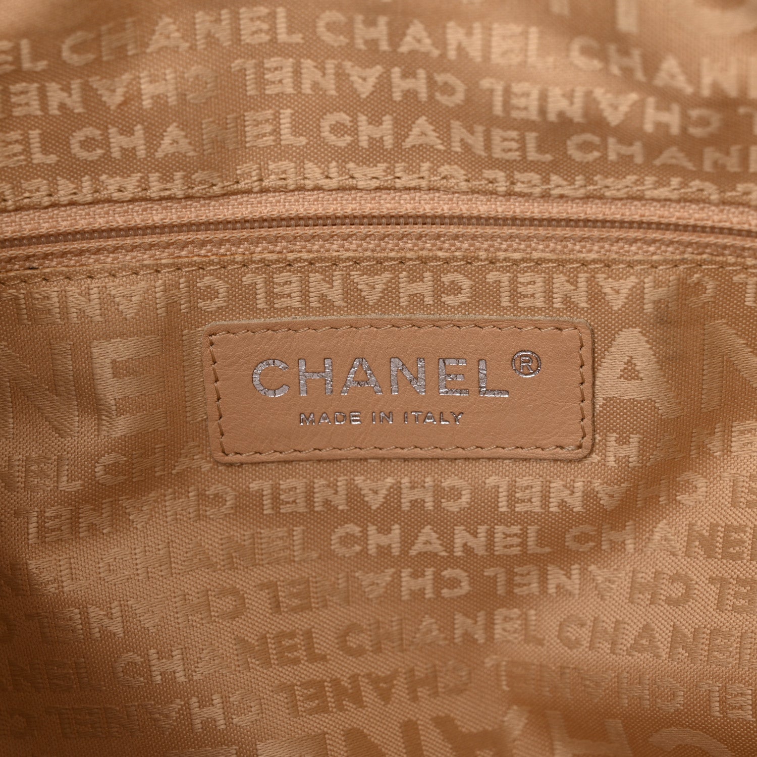 Chanel Caviar Square Stitched Large Tote Beige 6 of 19