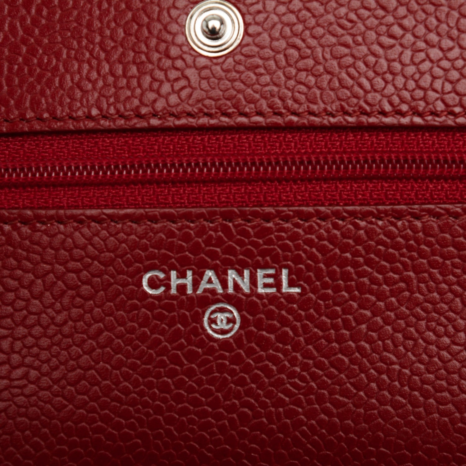 Chanel Caviar Quilted Wallet On Chain WOC Red 6 of 8