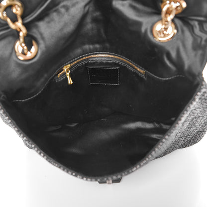 Lanvin Crackled Metallic Lame Quilted Happy Partage Bag Silver 5 of 8