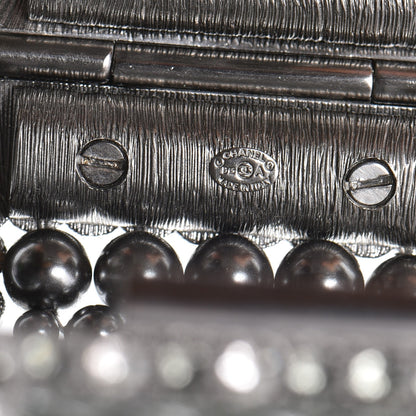 Chanel Ruthenium Beaded Crystal CC Wide Cuff 5 of 5