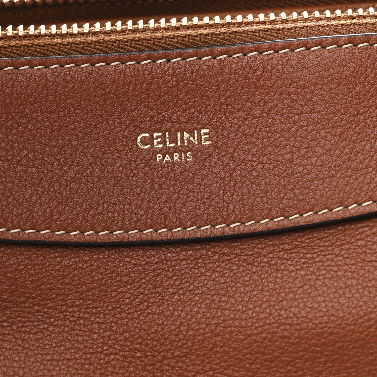 Celine Supple Calfskin Medium Romy Shoulder Bag Tan 6 of 10