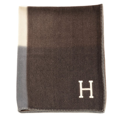 Hermes Cashmere Tangram Avalon Blanket Sable Galet 1 of 4