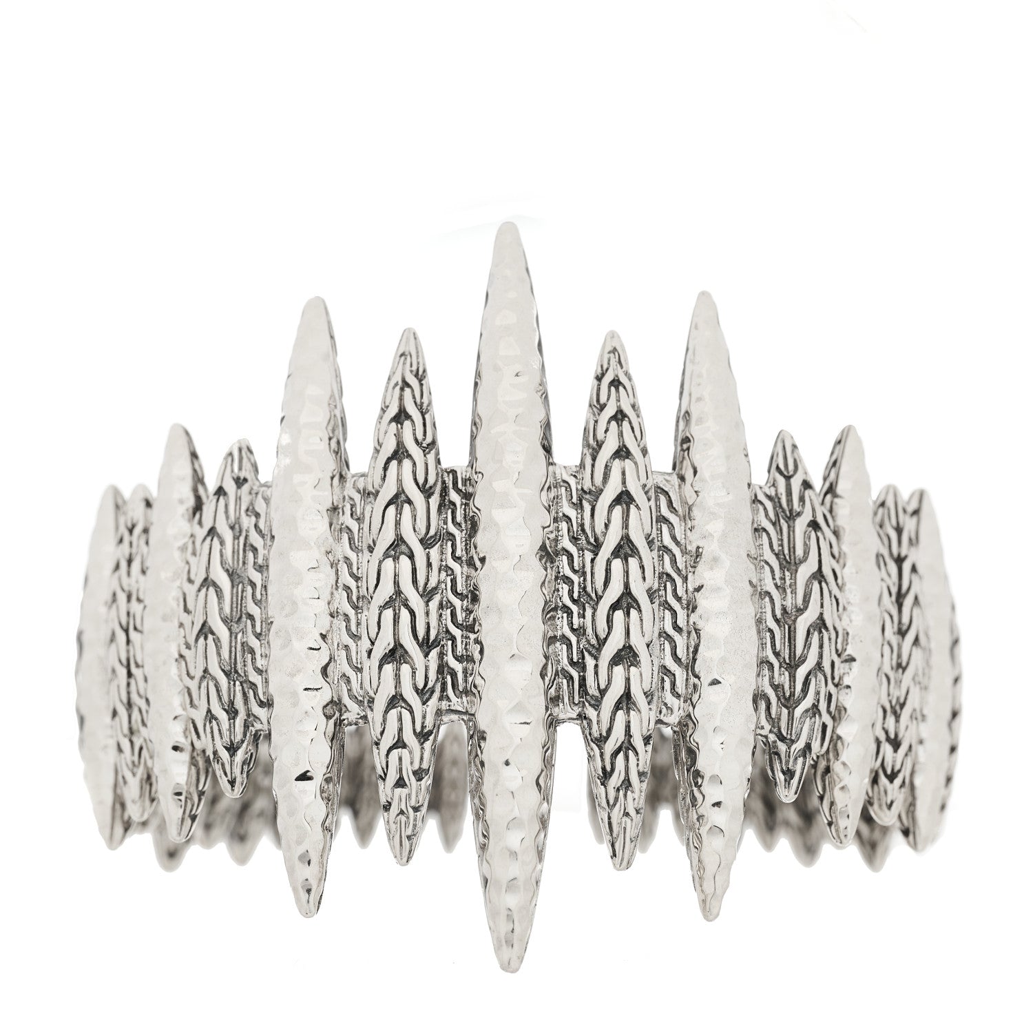 John Hardy Sterling Silver Classic Chain Spear Cuff Bracelet 1 of 3