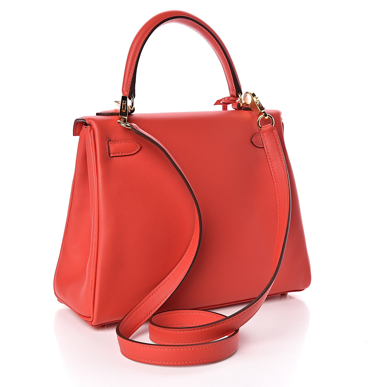 Hermes Swift Kelly Retourne 25 Rouge Tomate 3 of 31