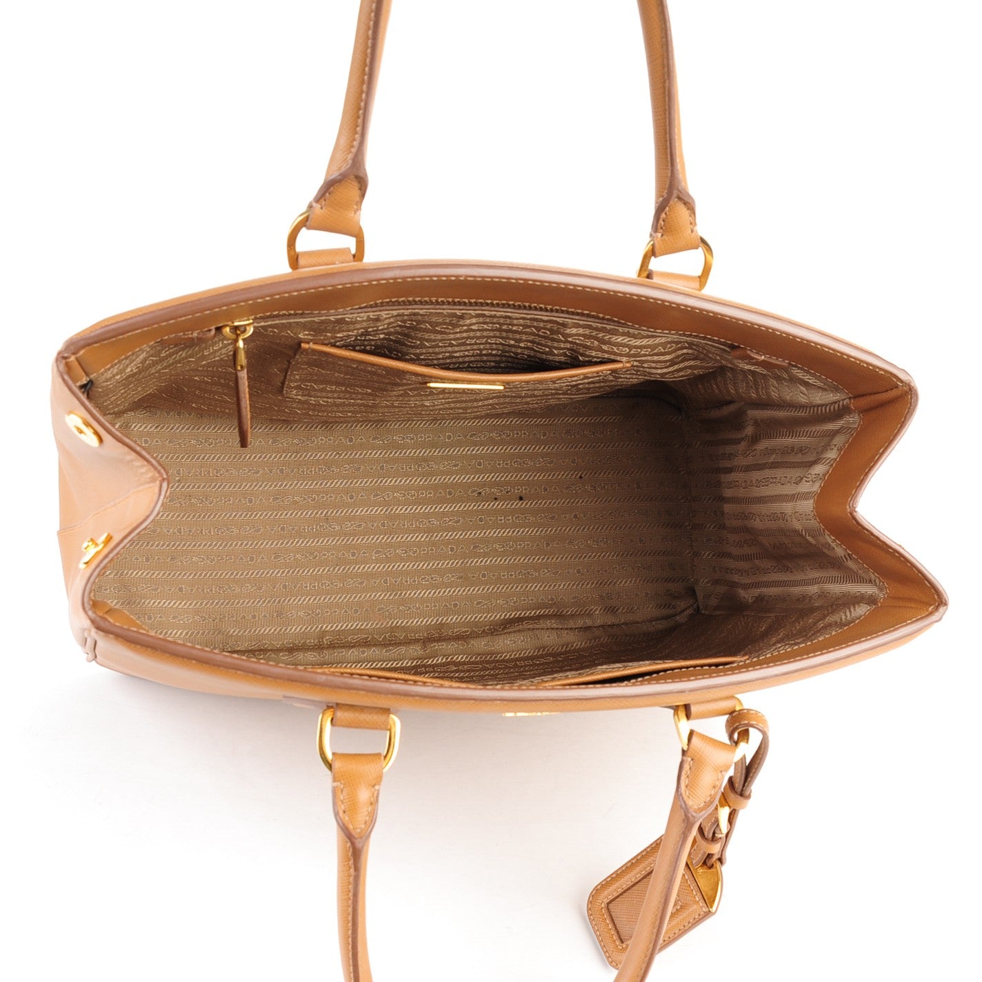 Saffiano Lux Parabole Tote Caramel