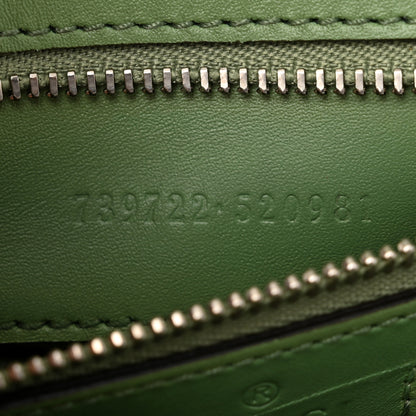 Gucci Senna Calfskin Petite GG Top Handle Shoulder Bag Green Soil Grass 7 of 11