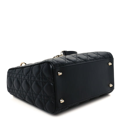 Christian Dior Lambskin Cannage Medium Lady Dior Black 4 of 10