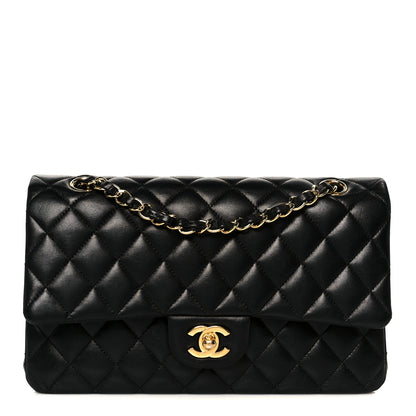 Chanel Lambskin Quilted Medium Double Flap Black 1 of 11