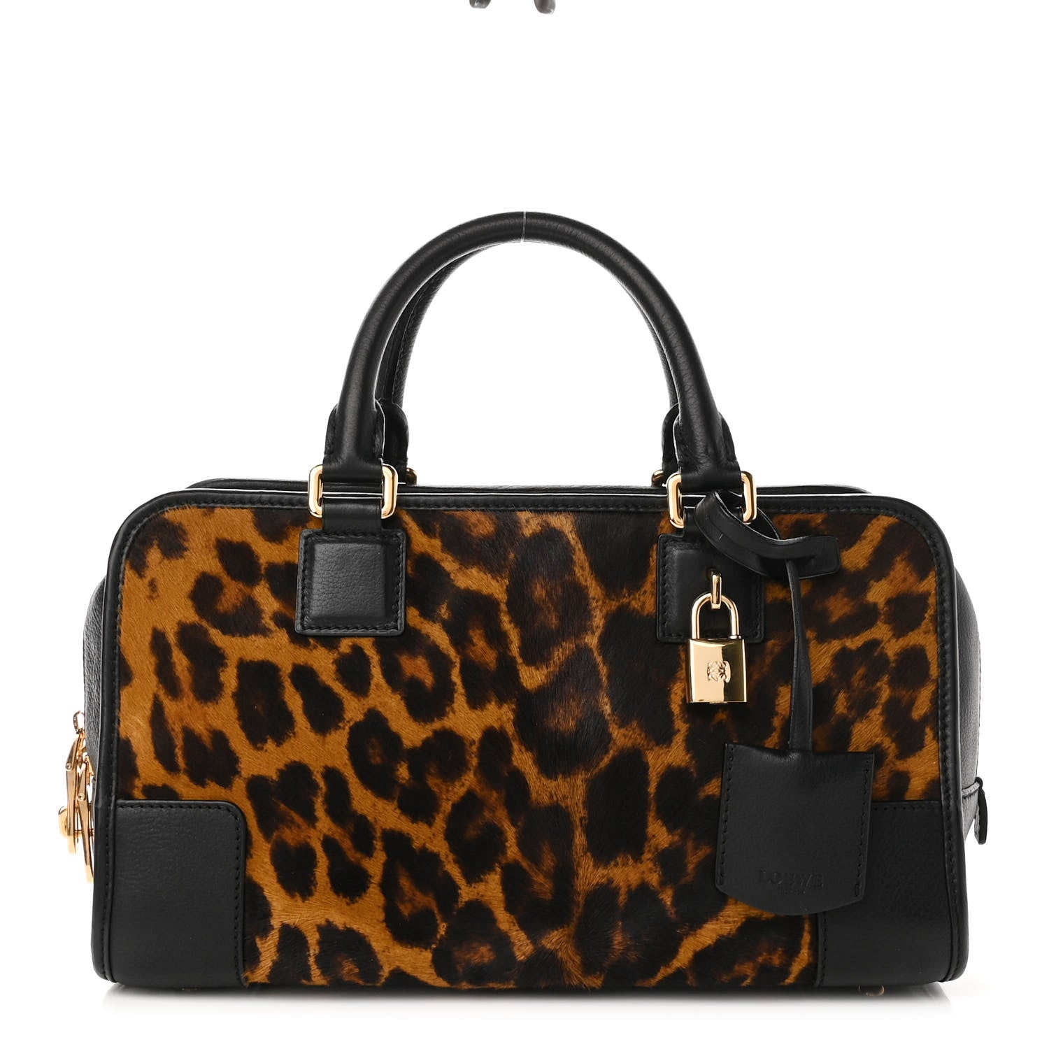 Loewe Calfskin Pony Hair Leopard Print Amazona 28 Black 1 of 8