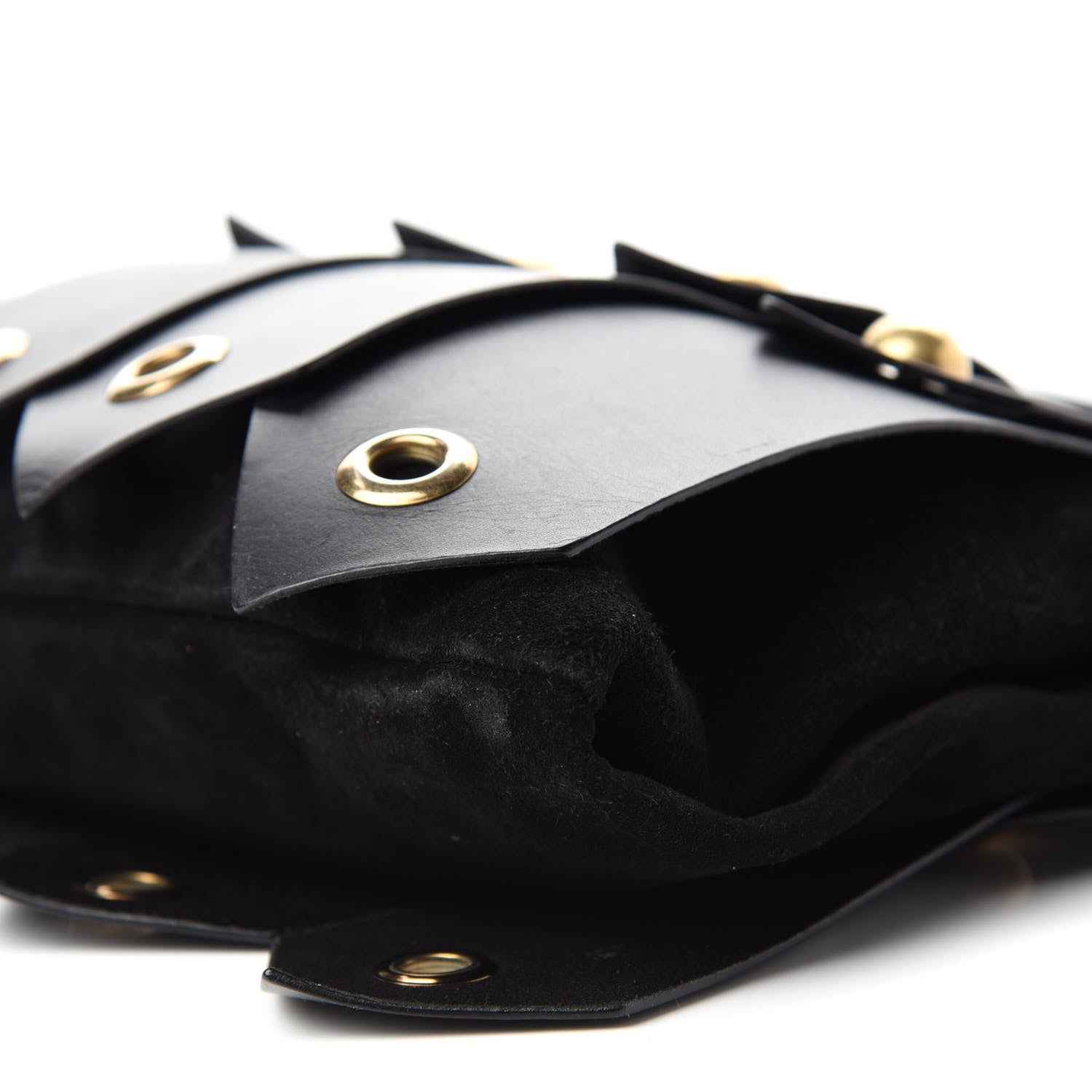 Saint Laurent Calfskin Studded Crossbody Bag Black 7 of 10