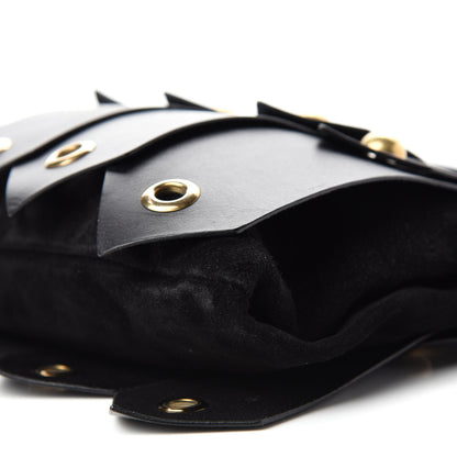 Saint Laurent Calfskin Studded Crossbody Bag Black 7 of 10