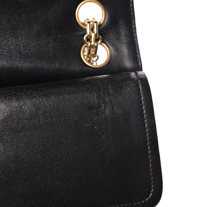 Chanel Lambskin Quilted Medium Double Flap Bijoux Chain Black 10 of 13