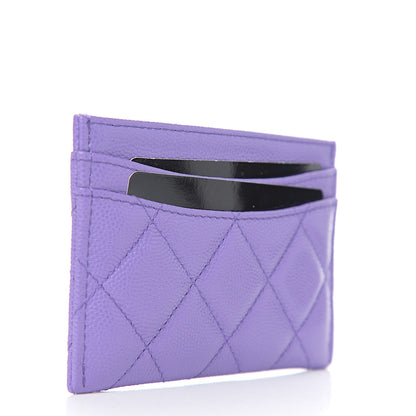 Chanel Caviar Quilted Card Holder Purple 2 of 8