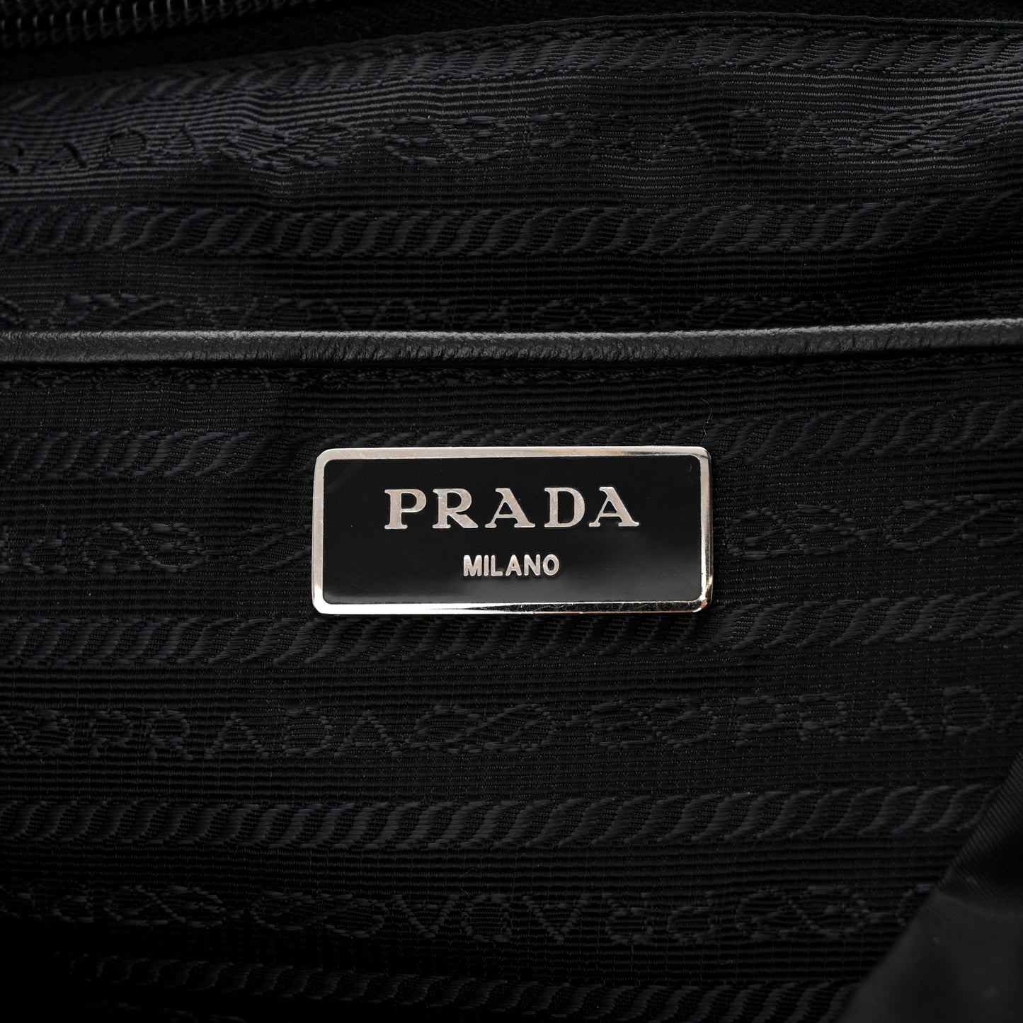 Tessuto Nylon Saffiano Medium Backpack Black