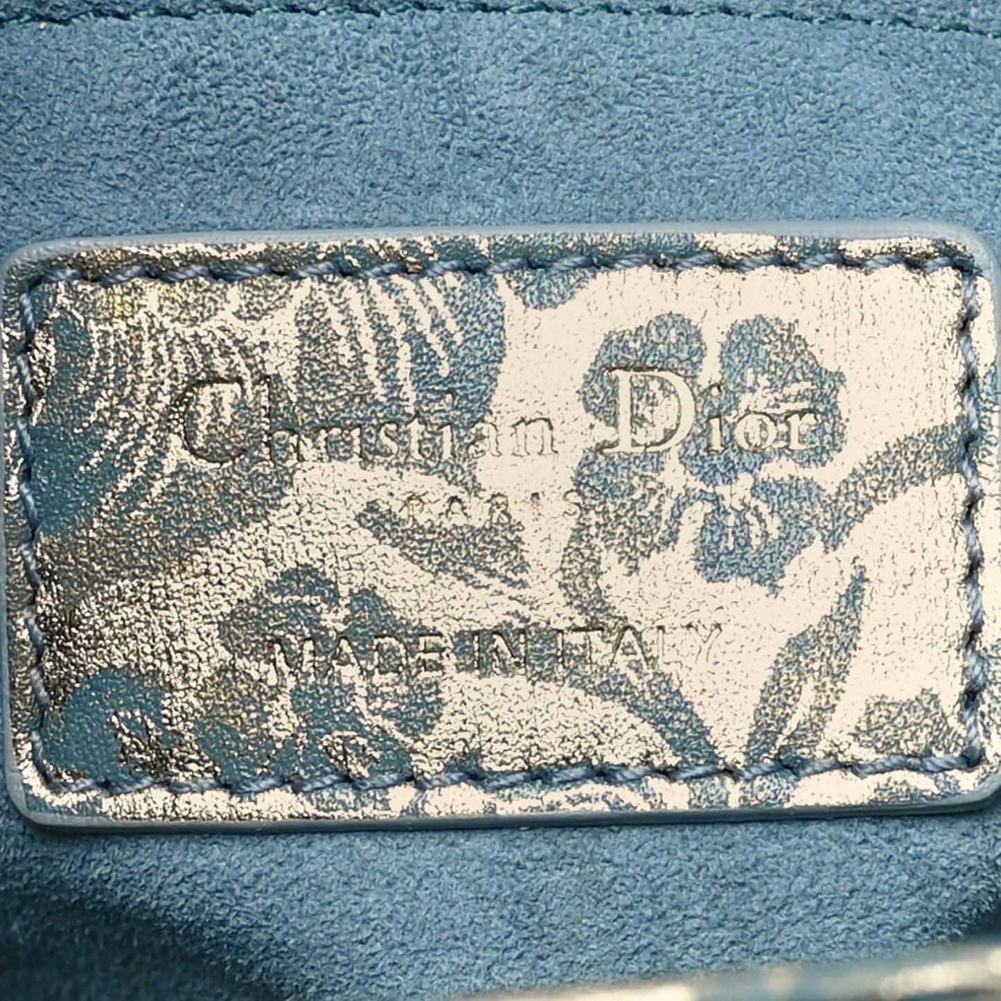 Metallic Calfskin Medium Brocart Lady Dior Multicolor