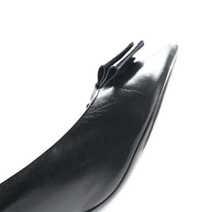 Saint Laurent Calfskin Bow Anais Pumps 36 Black 9 of 9