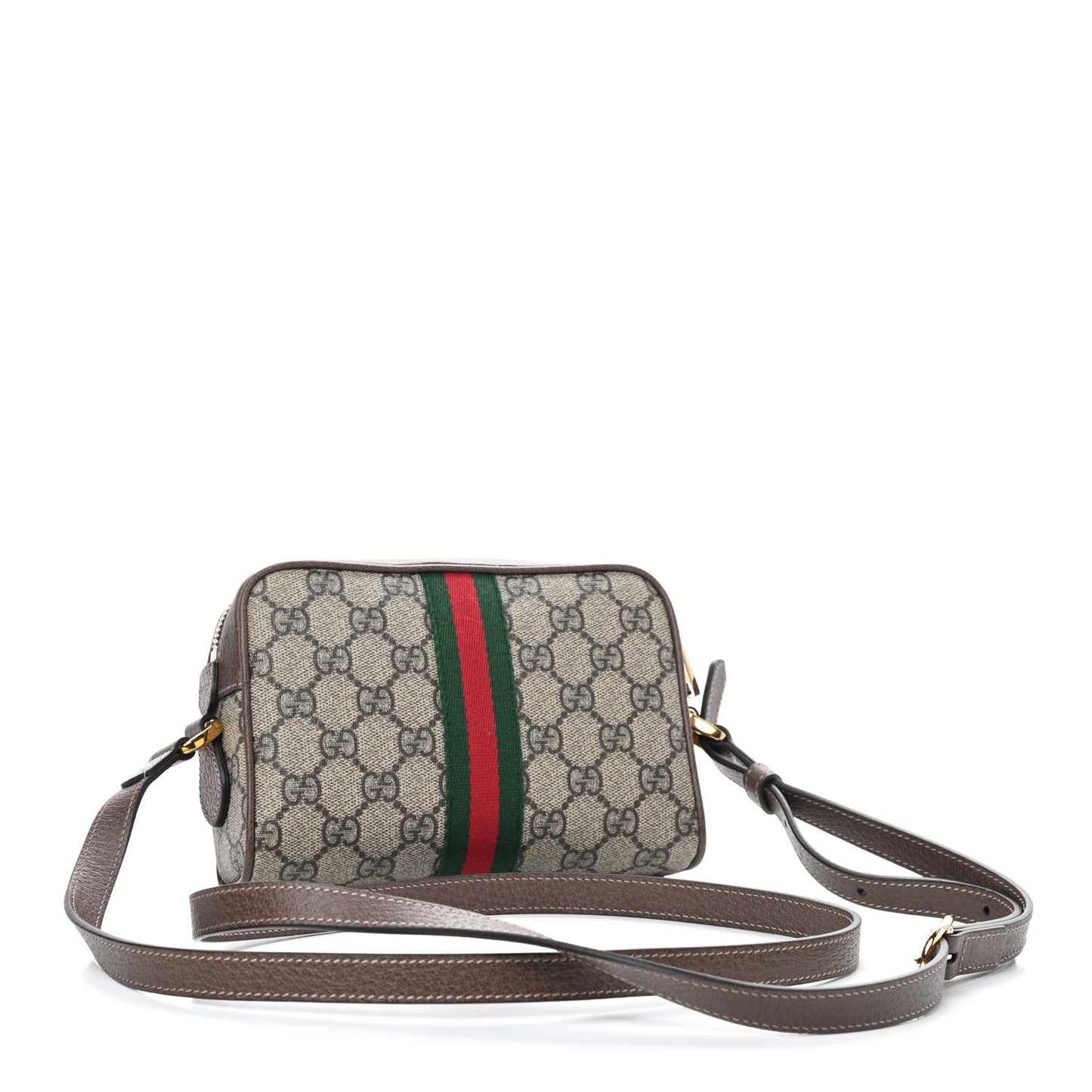 GG Supreme Monogram Web Mini Ophidia Shoulder Bag Brown