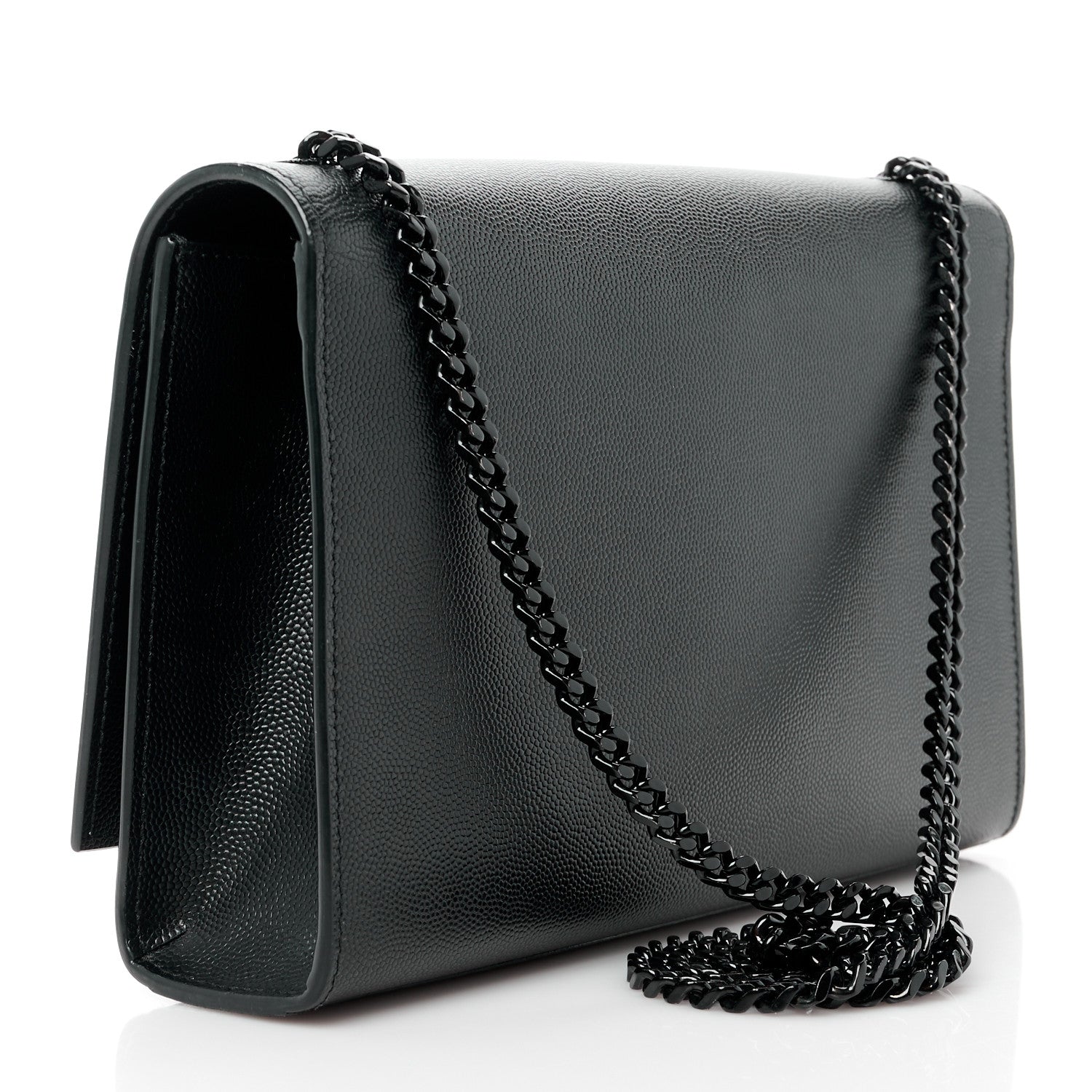 Saint Laurent Grain De Poudre Medium Classic Monogram Monochrome Kate Satchel Black 3 of 11