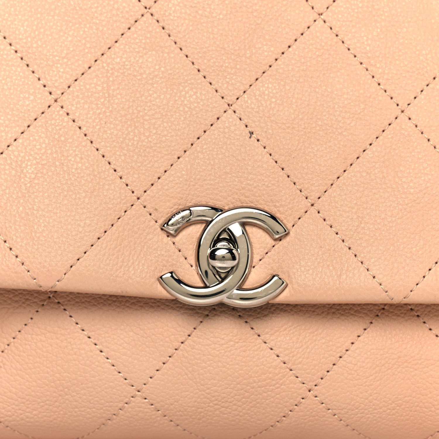 Chanel Grained Calfskin Stitched Small Braided With Style Flap Beige 8 of 14