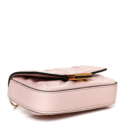 Fendi Nappa Matisse FF Embossed Nano Baguette Charm Rosa Quarzo 4 of 10