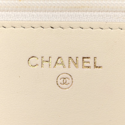 Chanel Caviar Quilted Boy Wallet On Chain WOC White 7 of 16
