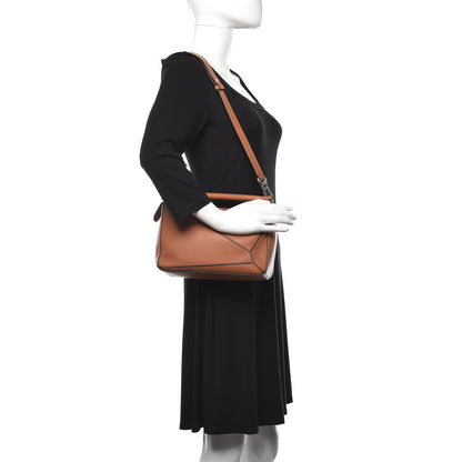 Loewe Calfskin Small Puzzle Bag Tan 3 of 10