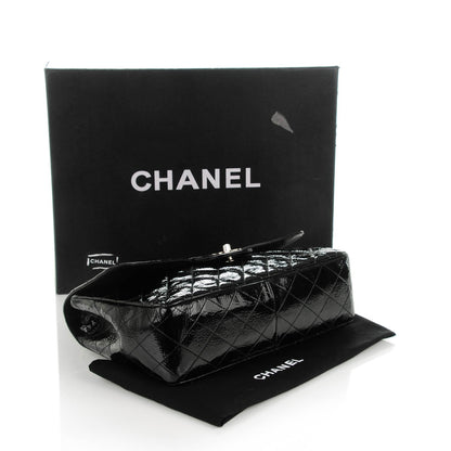 Chanel Distressed Patent Quilted Jumbo Single Flap Black 4 of 7