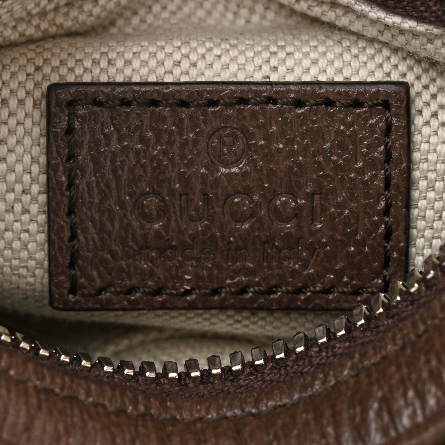 Gucci GG Supreme Monogram Textured Calfskin Web Mini Attache Hobo Beige Ebony New Acero 6 of 10