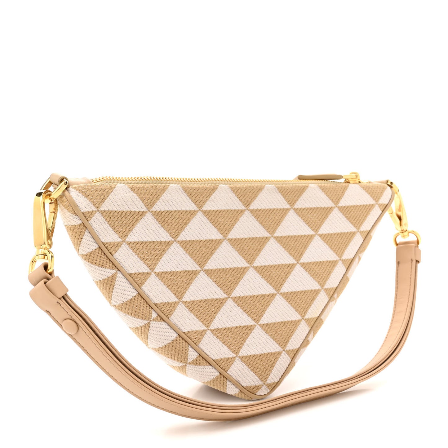 Jacquard Triangolo Symbole Embroidered Mini Triangle Bag Corda Talco