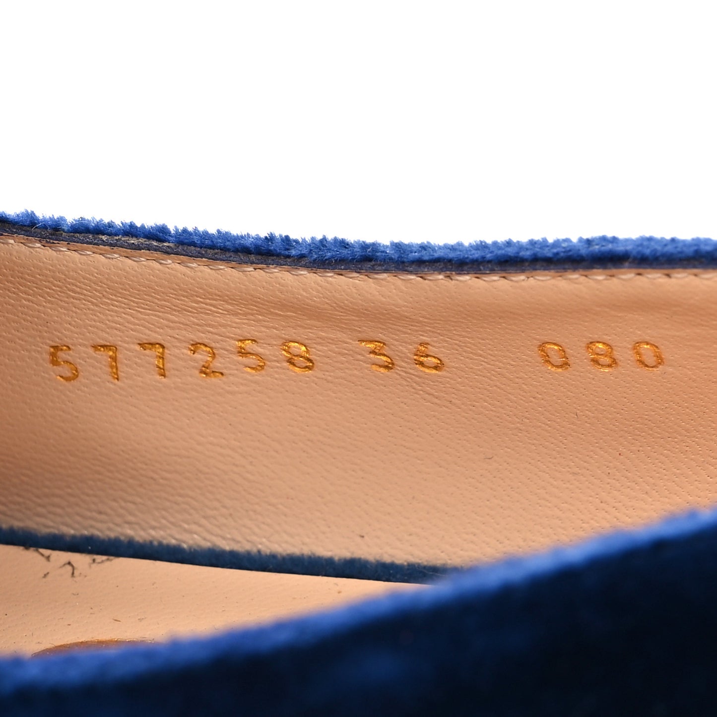 Velvet Crystal Square G Madelyn Loafers 36 Cobalt Blue