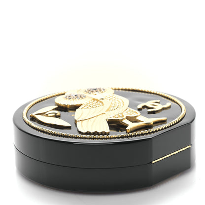 Chanel Resin Crystal CC Owl Black 4 of 9