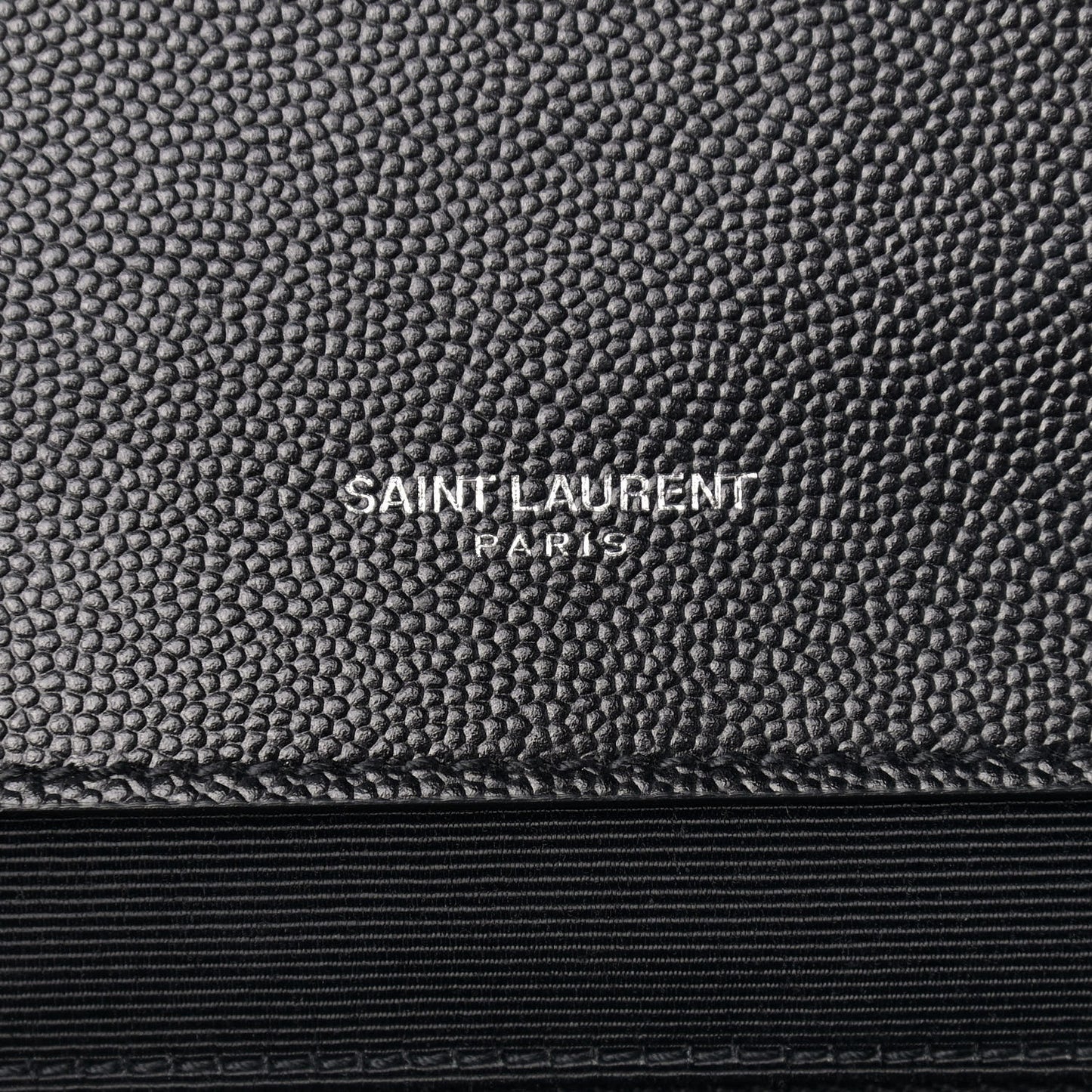 Grain De Poudre Matelasse Chevron Large Monogram Satchel Black