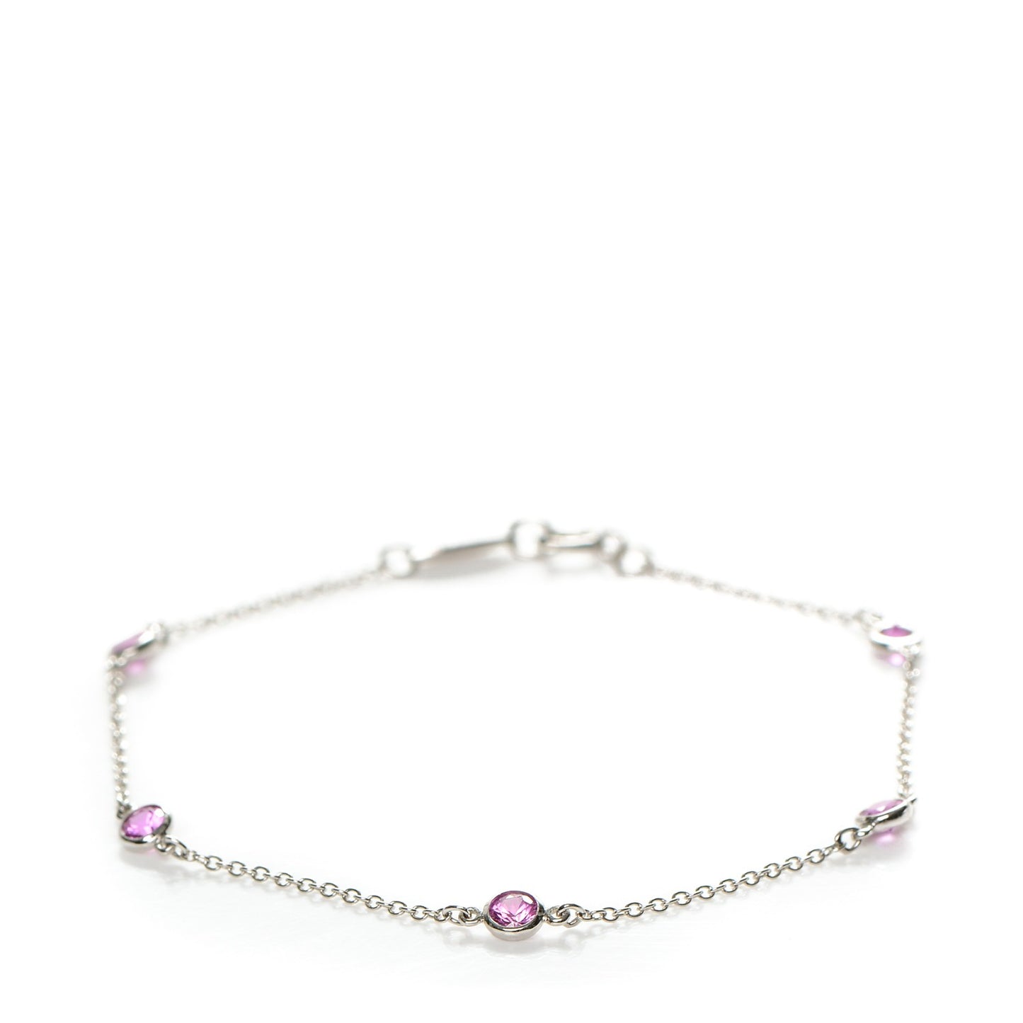Platinum Pink Sapphire Elsa Peretti Color By The Yard Bracelet