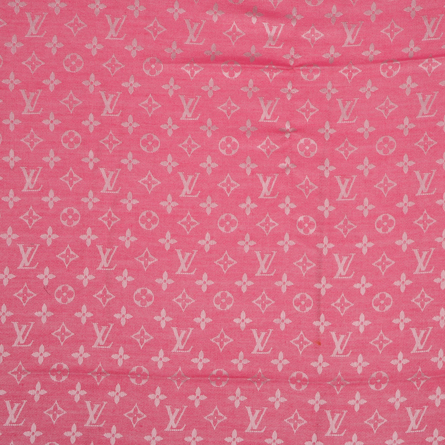 Louis Vuitton Silk Wool Monogram Denim Shawl Pivoine 1 of 5