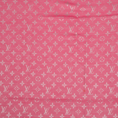 Louis Vuitton Silk Wool Monogram Denim Shawl Pivoine 1 of 5