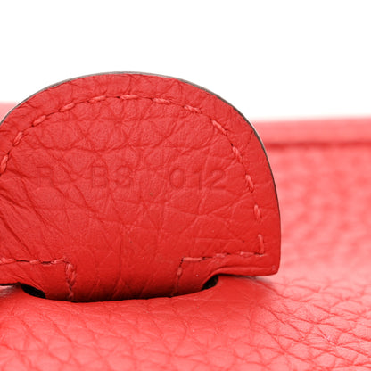 Hermes Taurillon Clemence Evelyne III PM Rouge Pivoine 7 of 13