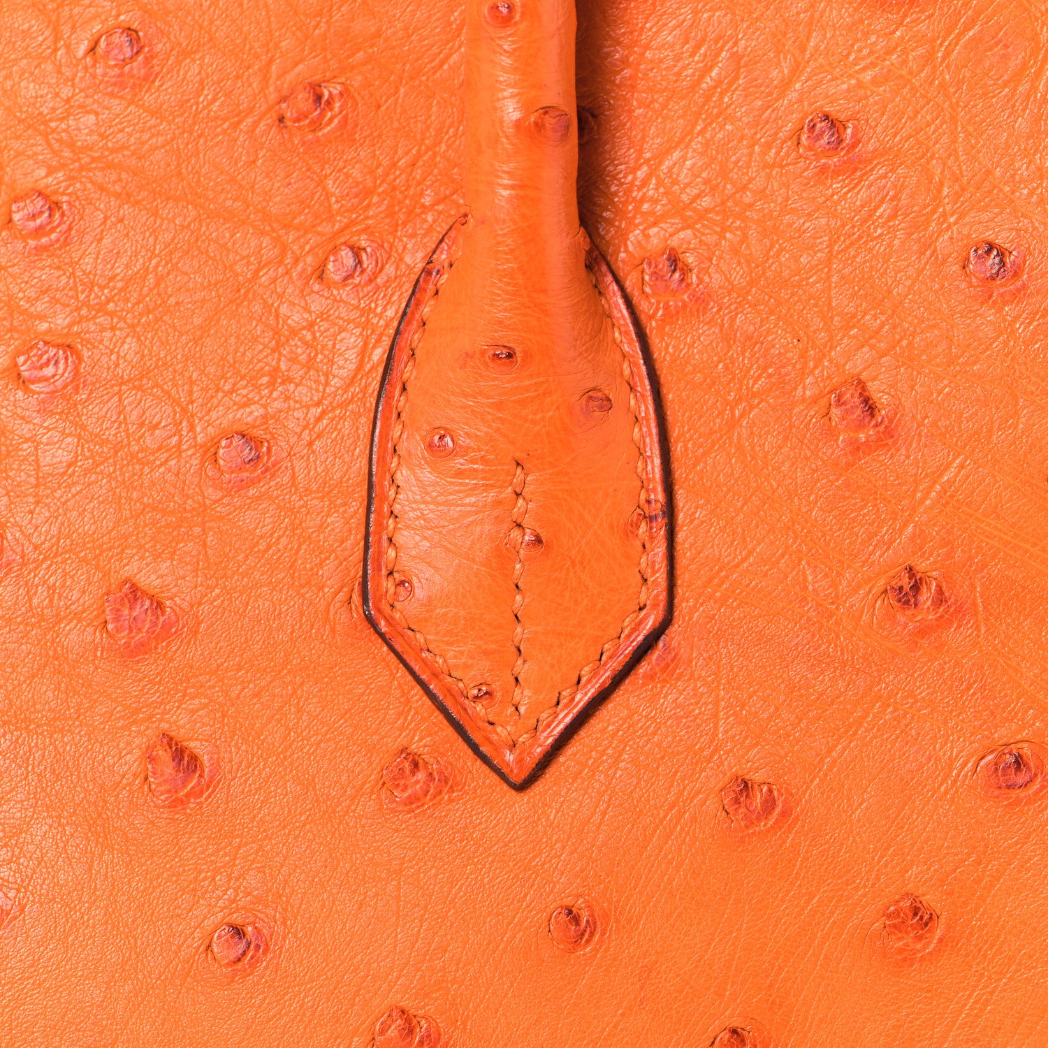 Hermes Ostrich Birkin 35 Orange 27 of 35