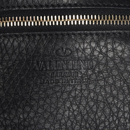 Valentino Garavani Pebbled Calfskin Large Rockstud Flip-Lock Messenger Bag Black 6 of 9